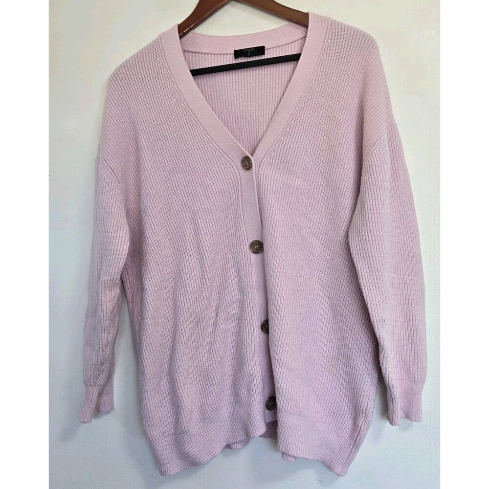 Tahari Cardigan Sweater Womens 2XL Plus Pink Princess Preppy Casual Button
